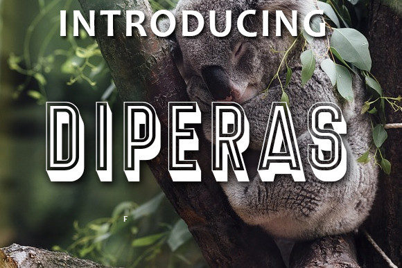 Diperas: The 3D Display Font for Modern Designs