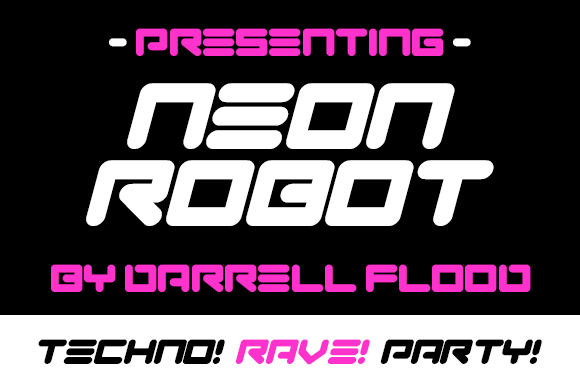 Neon Robot: A Bold Typeface for High-Velocity Branding