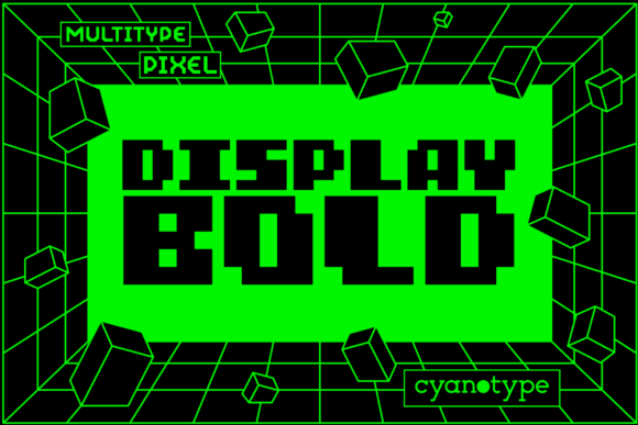 Revitalizing Digital Narratives with MultiType Pixel Display Bold